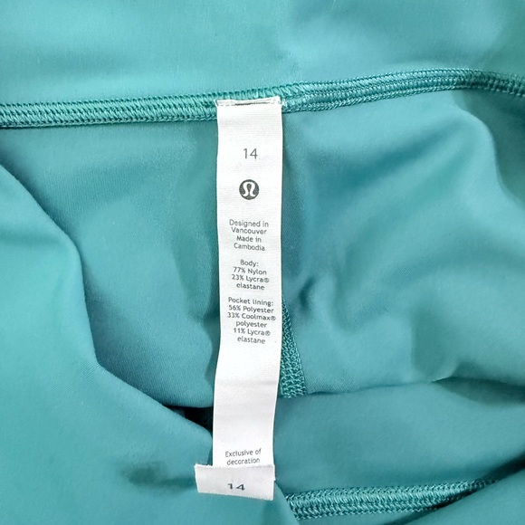 Lululemon Align Biker Shorts (Teal) - Picture 3 of 3